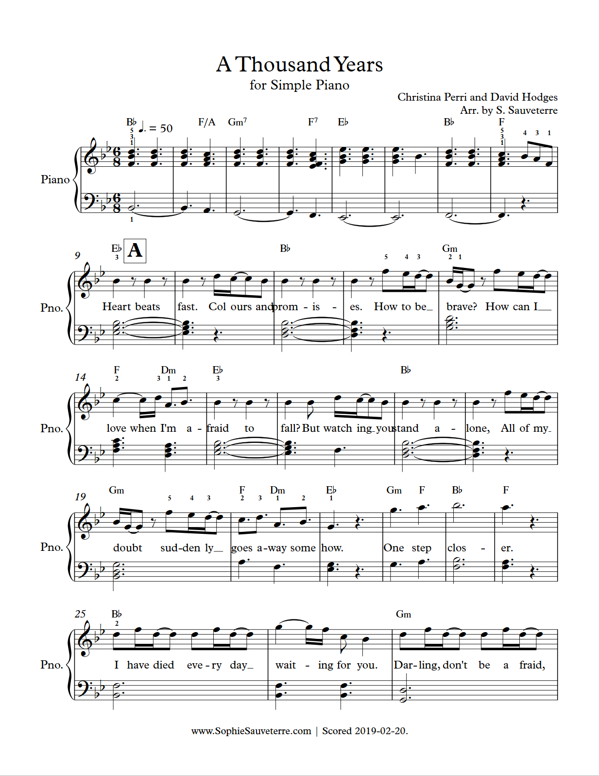 Free Easy Piano Sheet Music for Beginners in PDF